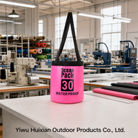 Sac à dos étanche en PVC personnalisé en usine, sac sec portable 30L, modèle flottant robuste C-23 pour le rafting, le canyoning, la randonnée, le camping