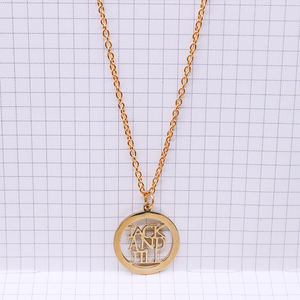 <span class=keywords><strong>Jack</strong></span> e <span class=keywords><strong>Jill</strong></span> of America Design di lusso 18K oro tono alta lucidato in acciaio inox jjjoa Lady collana di gioielli da donna - Product Image 6