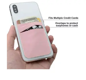 Sıcak satış telefon arka yuvası kart kapak cüzdan kılıf yapışkanlı Lycra kart tutucu akıllı telefonlar için