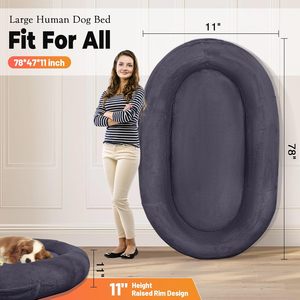 Wholesale Factory High Quality Memory Foam Solid Square <b>Dog</b> <b>Bed</b> for Small Pets 172x92cm - Product Image 3