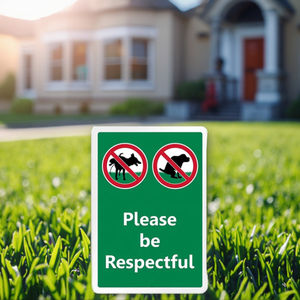 Nessun cane che fa la cacca o fa pipì-si prega di essere rispettosi e pulire dopo il vostro animale domestico, avviso di alluminio durevole per i prati - Product Image 4