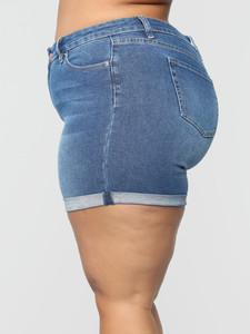 Shorts en jean pour femmes, fins et extensibles, haute élasticité, <span class=keywords><strong>grande</strong></span> <span class=keywords><strong>taille</strong></span>, shorts en jean d'été, shorts en jean pour femmes, vente en gros - Product Image 5