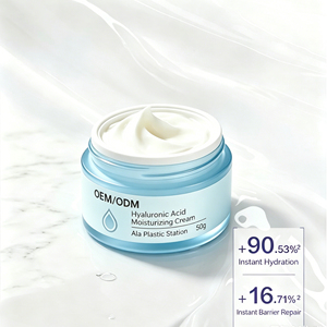 Crème hydratante de nuit à l'<span class=keywords><strong>acide</strong></span> <span class=keywords><strong>hyaluronique</strong></span> - Crème hydratante intense à la céramide et au glucane, protectrice de barrière cutanée pour peaux sensibles - Product Image 2