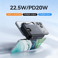 Chargeur de batterie Li-Polymère à charge rapide Type-C TDX TJ59 22.5W/18W/15W, Mini batterie externe 10000mAh/20000mAh avec câbles 2-en-1 et affichage numérique
