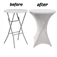 Housse de table ronde extensible en spandex, style moderne, pour mariages, fêtes et banquets – Grande vente