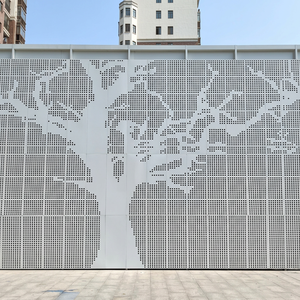 Panel de Fachada Decorativo de Pared Cortina Perforada de Aluminio Personalizado, Revestimiento de Pared Impermeable y Resistente al Fuego para Edificios - Product Image 3