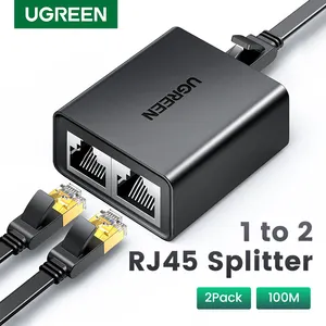 UGREEN RJ45 разветвитель 1-2 Ethernet-адаптер сетевой Интернет-кабель удлинитель RJ45 разъем для ПК ТВ-приставки маршрутизатор Cat6