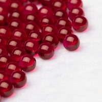 Perles de rubis populaires 2mm 3mm 4mm 6mm 8mm 10mm 11mm 12mm 5 #   Sphère de rubis en corindon rouge