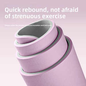 Tapis <span class=keywords><strong>de</strong></span> <span class=keywords><strong>yoga</strong></span> TPE large <span class=keywords><strong>de</strong></span> 61 cm, antidérapant, durable, haute densité, avec logo personnalisé pour le <span class=keywords><strong>yoga</strong></span>, le Pilates et la méditation - Product Image 2
