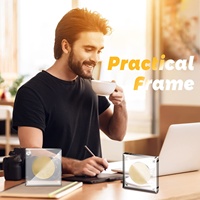 Boîtier de présentation magnétique personnalisé en acrylique transparent pour pièces de monnaie, badges, médailles de défi et médailles préservées, support de rangement pour collectionneur