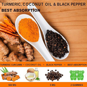 Gomitas de Extracto de Cúrcuma WXW Stock Strength, Gomitas de Cúrcuma que Promueven la Digestión, Gomitas de Cúrcuma, Jengibre y Pimienta Negra - Product Image 6