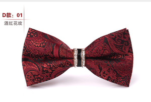 Nœud papillon pour homme <span class=keywords><strong>en</strong></span> <span class=keywords><strong>strass</strong></span>, style britannique, version coréenne à double couche, pour mariage formel et marié - Product Image 4