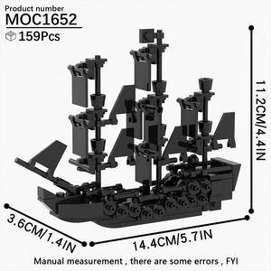 MOC1652 Serie de Películas y Juegos de Televisión, Mini Modelo de <span class=keywords><strong>Peatl</strong></span> Negro, Bloques de Construcción Educativos DIY, Juguetes para Niños - Product Image 3