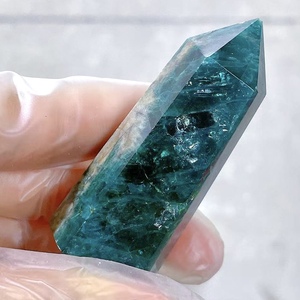 Points d'<span class=keywords><strong>apatite</strong></span> bleu-vert polis de haute qualité en cristal naturel, style artisanal, pour cadeaux de mariage et guérison spirituelle - Product Image 3