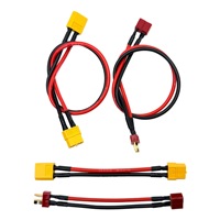 Câble d'extension XT60/type T mâle vers femelle 14AWG 10cm 30cm pour modèles réduits d'avions RC, drones agricoles, batteries au lithium