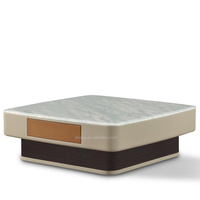 Table basse carrée en marbre de luxe moderne, faite à la main, portable, multifonctionnelle pour le salon, meubles pour la décoration de la maison