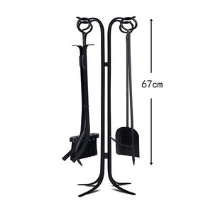 Puertas de Chimenea de Hierro de Cinco Piezas Estilo Europeo Americano YS, Diseño Moderno, Incluye Pala <span class=keywords><strong>para</strong></span> Chimenea y <span class=keywords><strong>Pinzas</strong></span> <span class=keywords><strong>para</strong></span> Leña, 1 Año de Garantía - Product Image 2