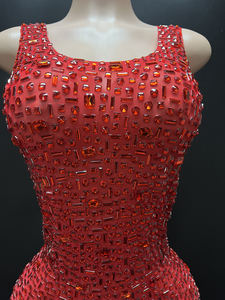 NOVANCE, vestidos de verano para mujer, vestido rojo de graduación 2024, vestido de fiesta de cumpleaños con purpurina Sexy transparente para fiesta de noche, - Product Image 5