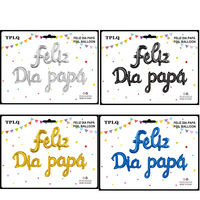 Ballons en aluminium de 16 pouces pour la fête des Pères et des Mères, en gros, avec inscription 'Feliz Dia Papa & Mama'