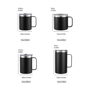 Özel toz kaplı <span class=keywords><strong>Tumbler</strong></span> paslanmaz çelik kullanımlık kamp kahve fincanı özel Logo ile sızdırmaz 24oz <span class=keywords><strong>Tumbler</strong></span> kolu - Product Image 4