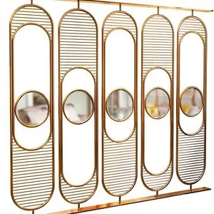 Room Dividers Screen Metal Divider Gold Nordic Minimalist Stainless Steel Modern Stainless Steel Sheets 316 3 Panel Room Divider