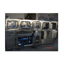Máquina Automática de Llenado, Tapado y Lavado de Bidones de Plástico de 5 Galones (19-20L) para Agua Mineral Potable, 300BPH