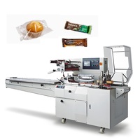 Machine d'emballage automatique de cupcakes/biscuits/chocolats/pains avec emballage en sachet plastique/papier