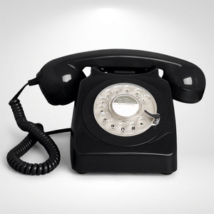 Téléphone fixe filaire classique style années 60, couleur crème antique, avec sonnerie mécanique et fonction de recomposition - Product Image 6