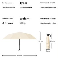 Parapluie pliant manuel ultra-léger à mémoire de forme, design plume, protection UV, puce mémoire, cadeau d'affaires, pliage en 3 secondes, personnalisable