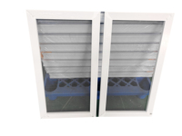 Ventana de PVC Antirrobo con Mosquitera, 3 Rieles, Tamaño Estándar Simple, Ventanas y Puerta de PVC, Ventana Corredera Panamá con Mosquitera