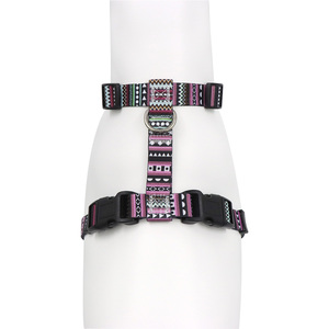 Adjustable Geometric Pattern Nylon Dog Harness with Buckle Closure Fashion Style for Dogs - Product Image 5