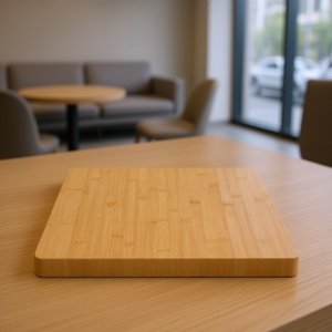 Plateau de table en bambou 15,7x15,7x0,6 pouces, mobilier commercial, design moderne et durable - Product Image 2