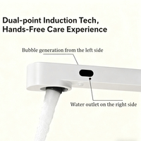 Robinet Intelligent Sans Contact de Salle de Bain avec Affichage Numérique LED, Mitigeur, Distributeur de Savon Liquide et Capteur Infrarouge Automatique pour Lavabo