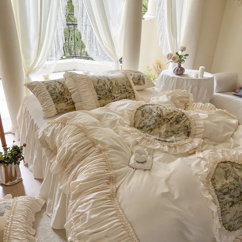 Комплект постельного белья с цветочным принтом