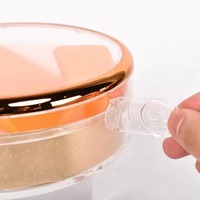 Boîte de verrouillage Boîte d'emballage de nid d'oiseau avec boîte ronde en plastique Gold Line