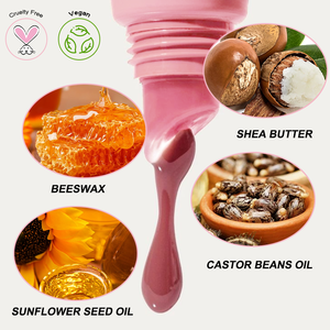 Baume à lèvres OEM réparateur intense, hydratation longue durée, réduit les ridules, huiles naturelles de ricin, teinte personnalisable, peptides - Product Image 4