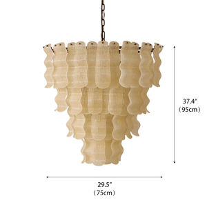 Lustre <span class=keywords><strong>Pollensa</strong></span>, design unique et moderne, style nordique, rétro français, en métal et verre, LED, haute qualité, pour salle à manger, hall d'hôtel - Product Image 6