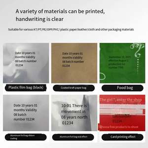 Machine manuelle d'impression d'étiquettes pour sacs en plastique et cartes en papier, avec impression de date d'expiration et de numéro de lot pour le codage des produits - Product Image 6