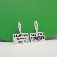 Label perhiasan label stiker perhiasan Dumbbell kosong putih perekat otomatis untuk perhiasan, kalung, anting-anting, tampilan cincin