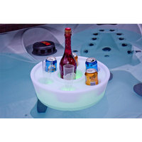 3.5L étanche bain à remous piscine flottant IP65 en plastique plateau en verre à vin Led Bar PE moderne en plastique seau à glace