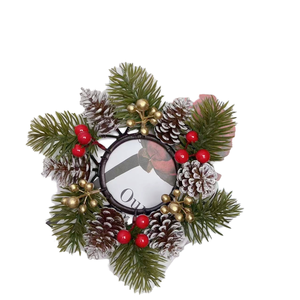 Guirnalda Artificial Navideña de Plástico de 20 cm, Venta al por Mayor de Fábrica, con Bayas Rojas y Piñas, para Decoración de Fiestas en Exteriores y en el Hogar - Product Image 1