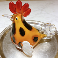 Ornements en verre faits à la main en gros, décoration de la maison, artisanat, produits en cristal, poulet, animaux