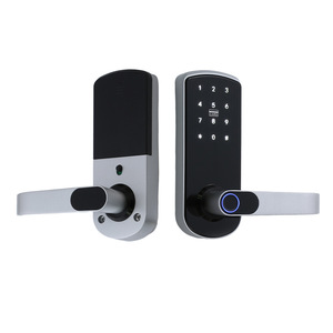 Wenxun <b>Smart</b> Fingerprint <b>Lock</b> A28 Silver Indoor Electronic Door <b>Lock</b> For Wooden Doors Apartment Hotel Rental Use - Product Image 4