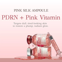 Ampoule de soin PDRN Vitamine Rose Soie : Sérum Réparateur, Hydratant, Éclaircissant, Réducteur de Pores, Illuminateur pour Visage et Corps