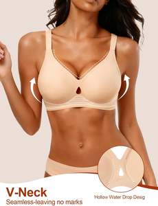 Soutiens-gorge pour femmes <span class=keywords><strong>sans</strong></span> armatures, soutien-gorge push-up à couvrance totale, soutien-gorge de tous les jours <span class=keywords><strong>sans</strong></span> coutures, confortable, soutien-gorge T-shirt - Product Image 3