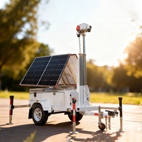 Nouvelle arrivée : remorque CCTV mobile solaire avec mât télescopique, remorque solaire personnalisée, usine chinoise