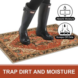 Tapis de Porte Intérieur Rétro Antidérapant et Absorbant Rapide, Tapis de Porte d'Entrée en Détresse, Tapis de Bienvenue, Nouveauté 2025, 20x32 Pouces - Product Image 4