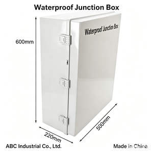 Boîte de jonction étanche MythEle IP65 600x500x220mm en plastique ABS avec couvercle gris <span class=keywords><strong>pour</strong></span> câbles électriques extérieurs - Product Image 5