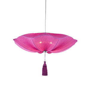 Rosa di stoffa paralume funky impiccagione di nozze luce decorativa dell'interno cinese lanterna della cupola di luce del pendente
