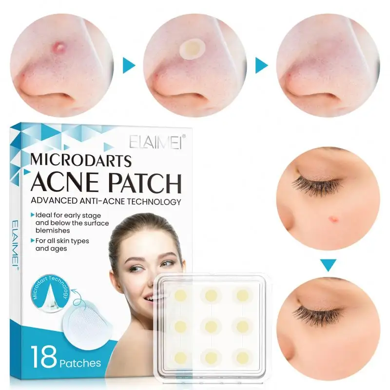 ELAIMEI Natural Face Spot Repair Remove Stickers Hydrocolloid Micro Needle Acne Pimple Patch for Early Stage